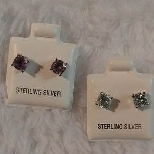 Gemstone earrings set in Sterling silver